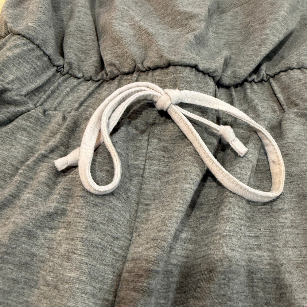 Almost Famous Romper Womens XL Gray Good Strapless Dolphin Trim Jumpsuit - Picture 2 of 7